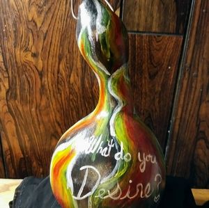 What do you desire? This gourd?Hand Painted Gourd Birdhouse Lucifer Inspired